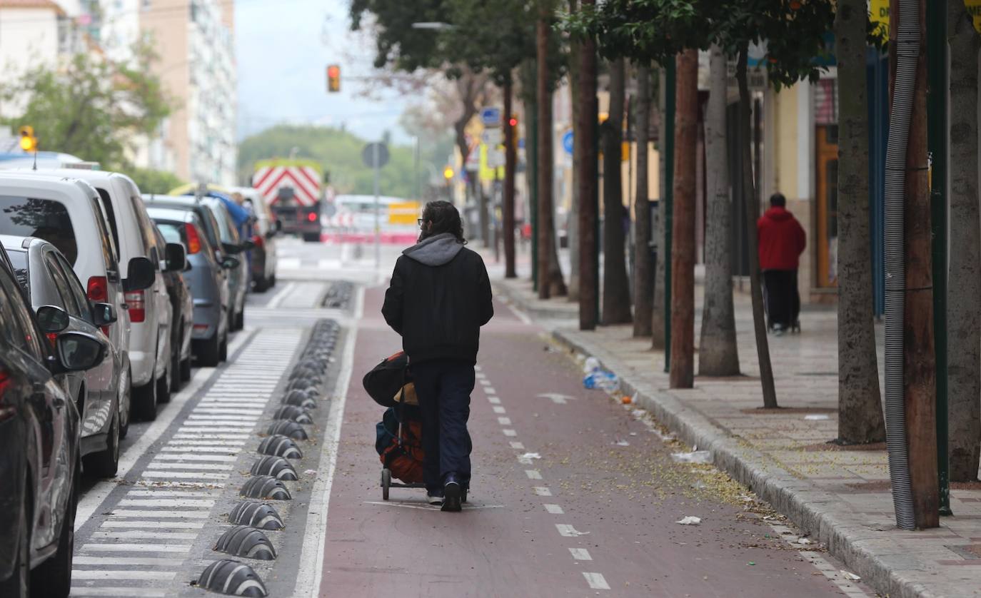 Ambiente en las calles de la capital este Lunes Santo.