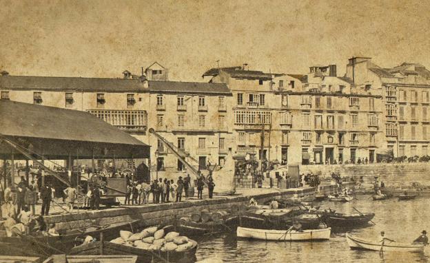 Puerto de Málaga en 1860. 