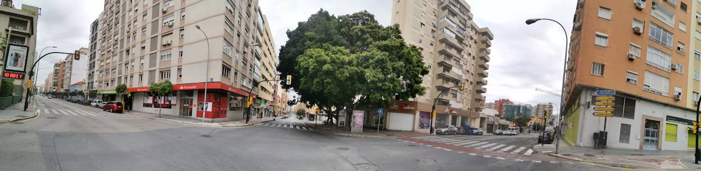 Carreteras y calles vacías en un Domingo de Resurrección atípico en Málaga.