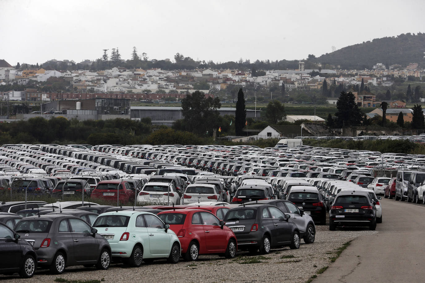Aparcamiento de empresas de rent a car