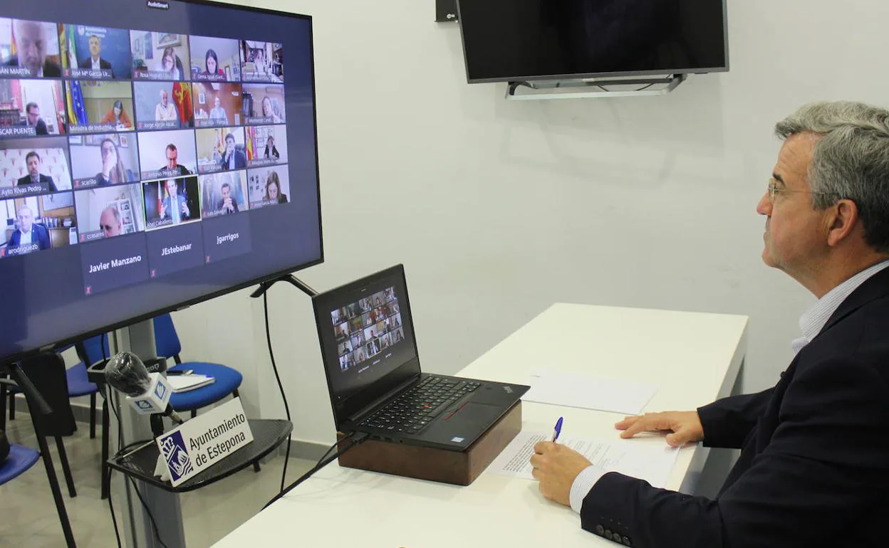 José María García Urbano durante la videoconferencia 