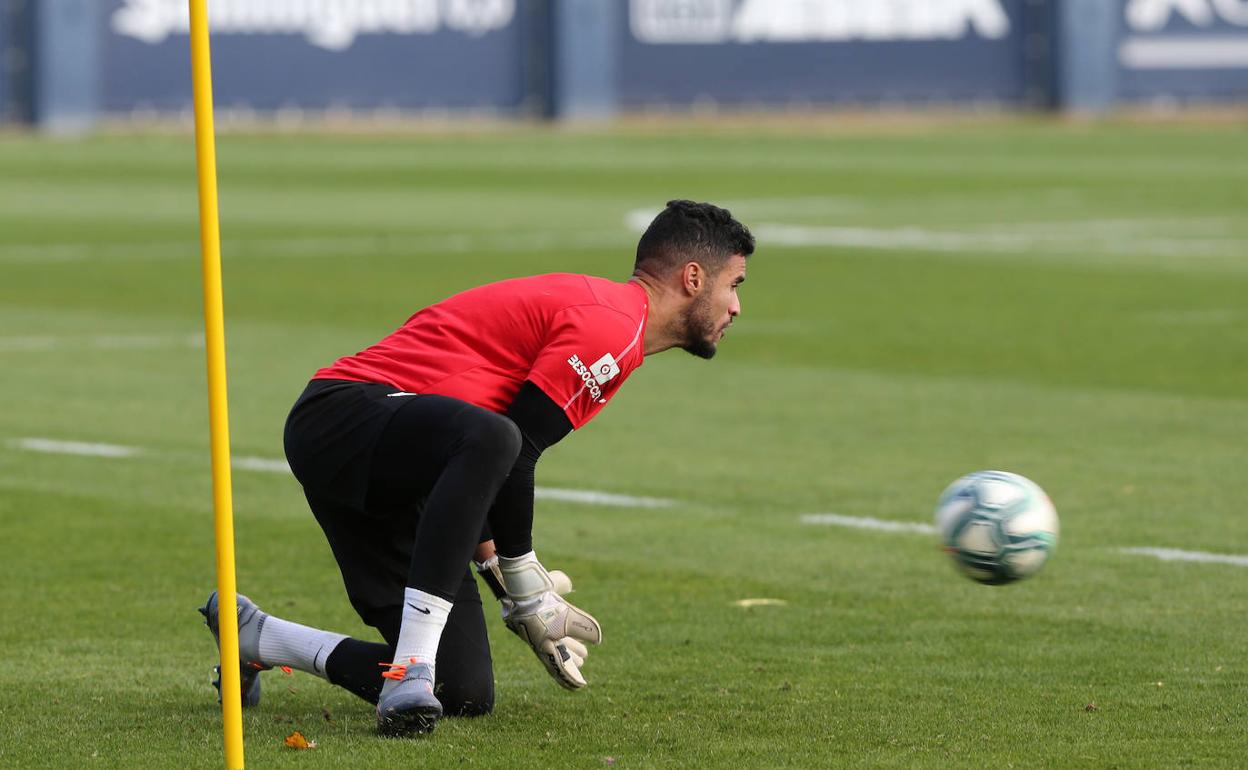 Munir, en un entrenamiento. 