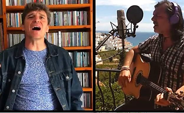 Grabación del tema 'A orillas de la Alcazaba' con Javier Ojeda y El Correo del Zar.