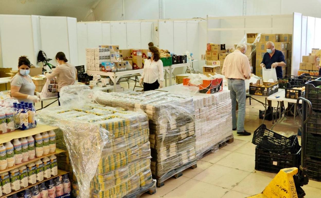 Almacenamiento de alimentos en el Palacio de Congresos 