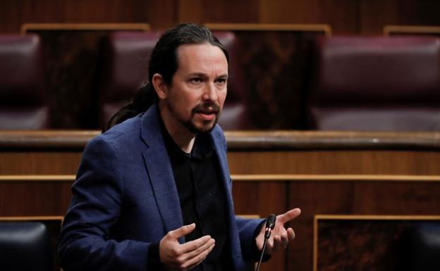 Pablo Iglesias, el pasado miércoles en el Congreso. 