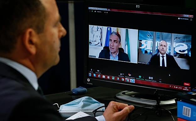 Un momento del encuentro virtual.