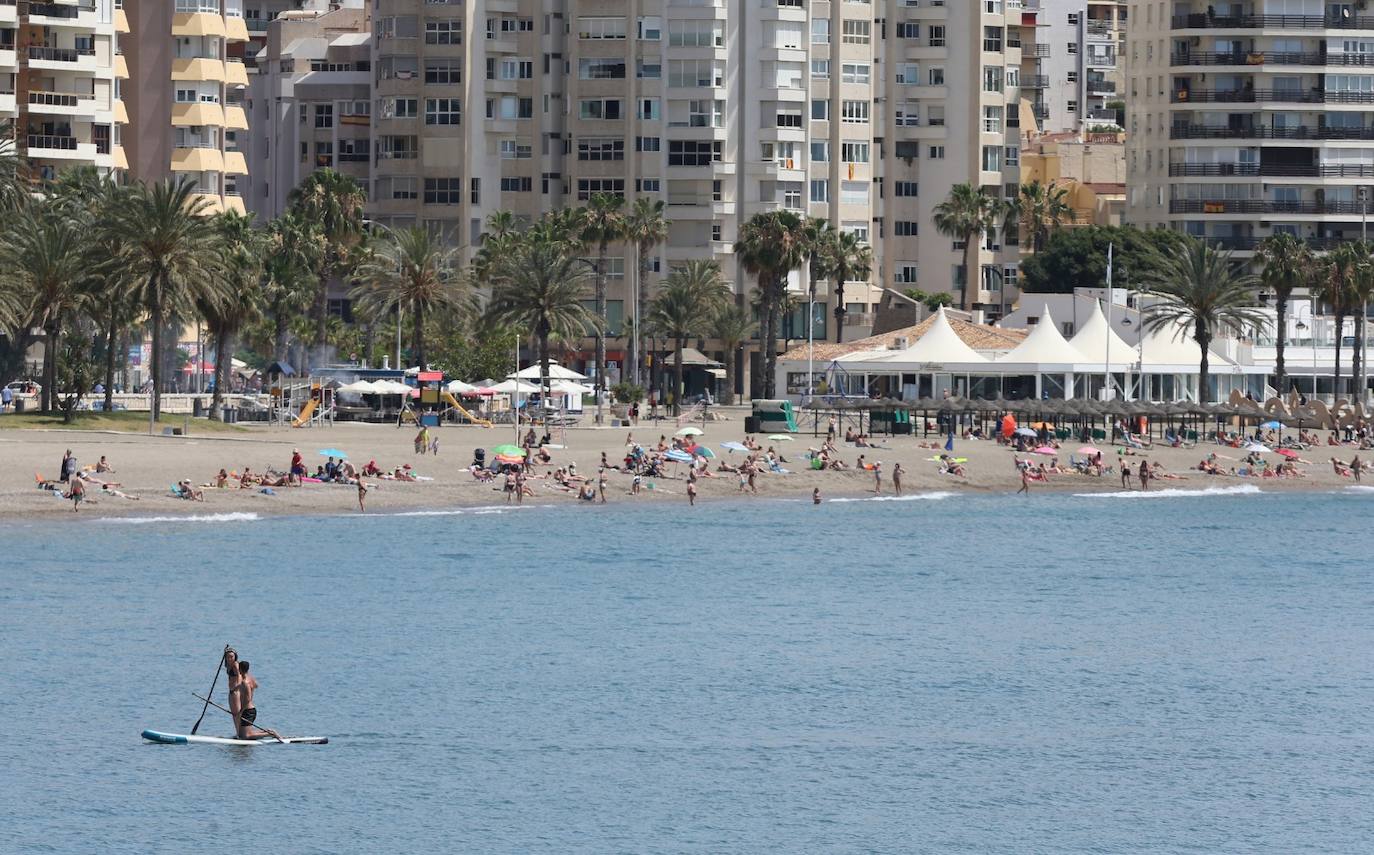 Las playas de la capital, este sábado. 