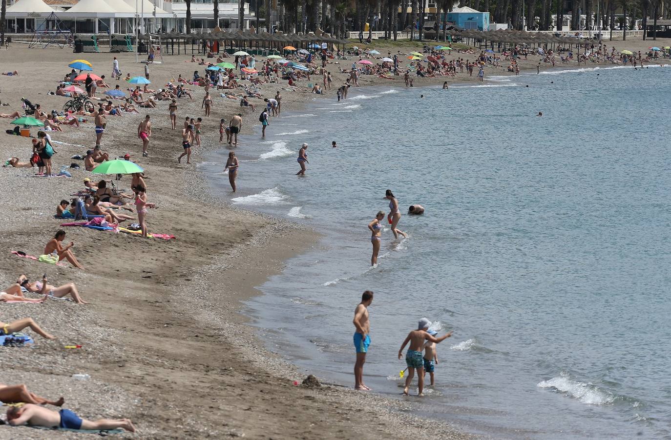 Las playas de la capital, este sábado. 