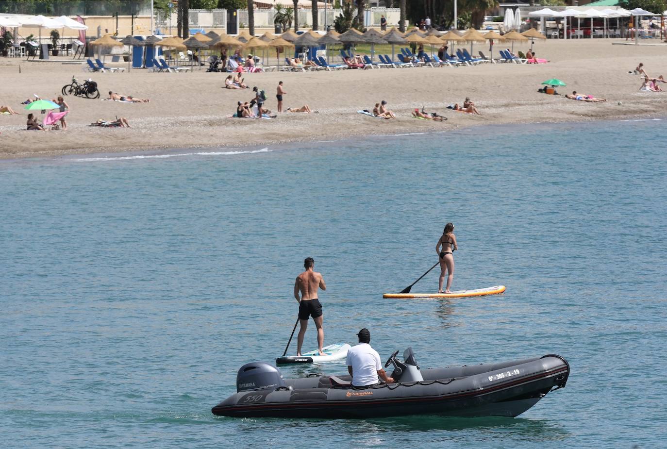 Las playas de la capital, este sábado. 