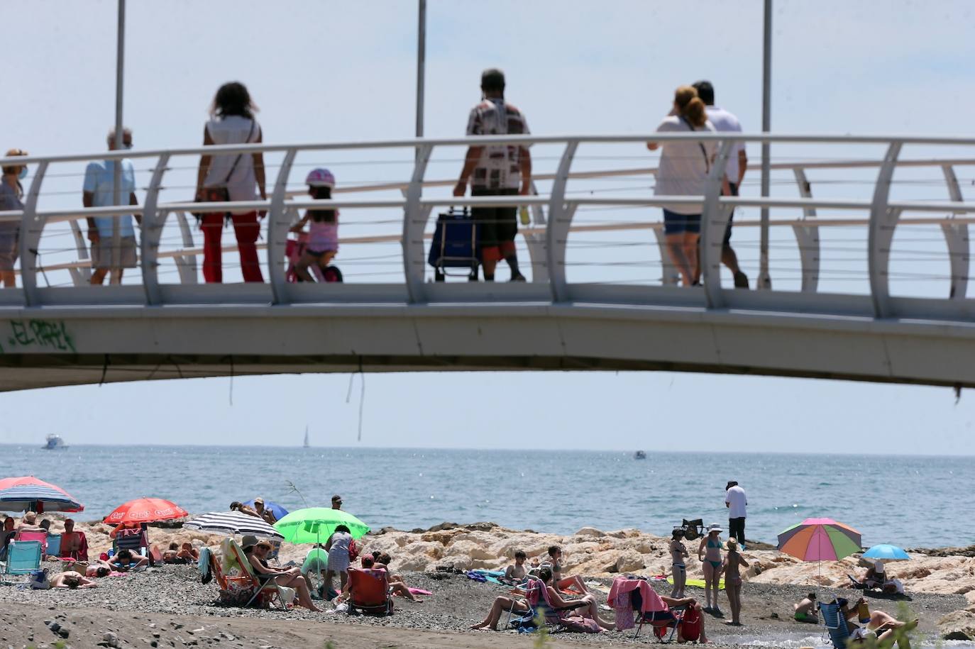 Las playas de la capital, este sábado. 