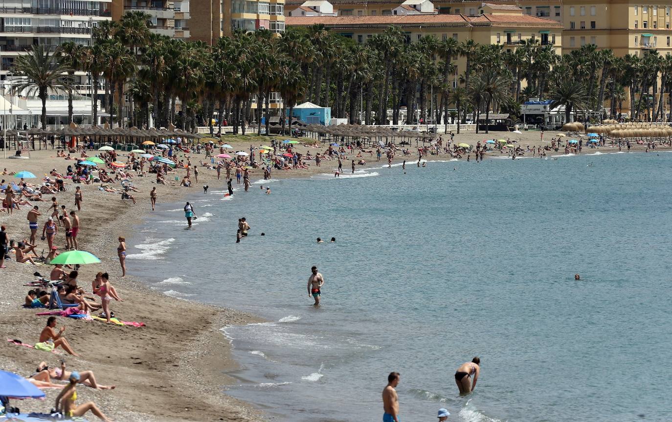Las playas de la capital, este sábado. 