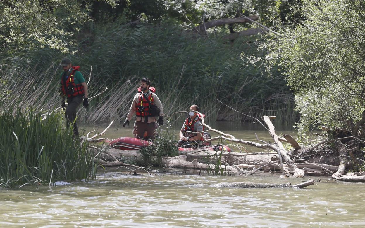 Operativo de búsqueda del supuesto cocodrilo en el río Pisuerga, en Valladolid. Gabriel Villamil