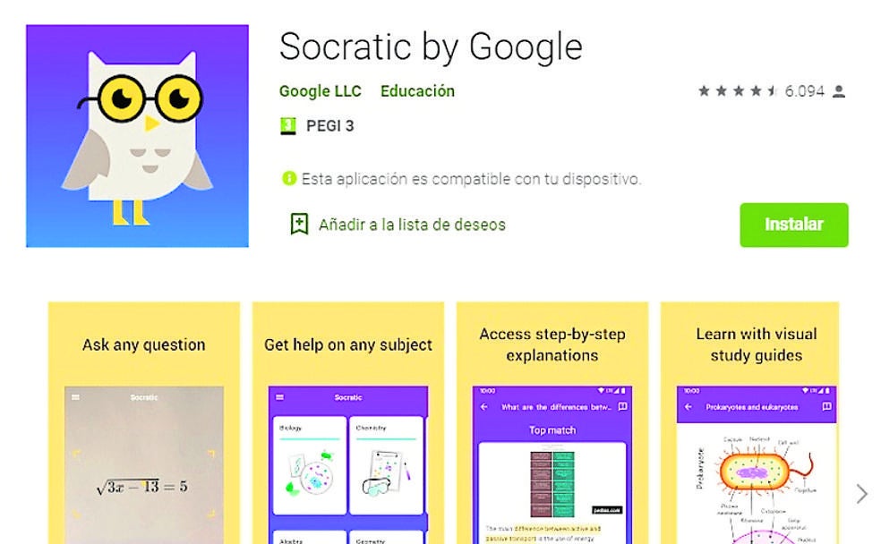 Socratic, de Google, permite responder todo tipo de cuestionies. Photomath es una de las más conocidas para resolver problemas. 