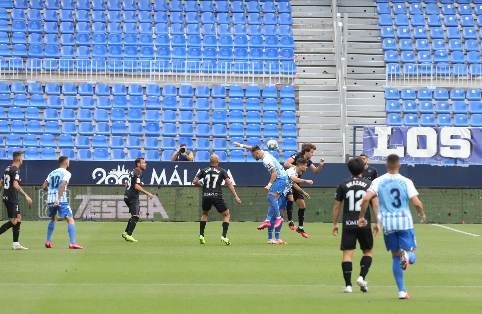 La vuelta del fútbol a La Rosaleda tras el parón de LaLiga por la pandemia