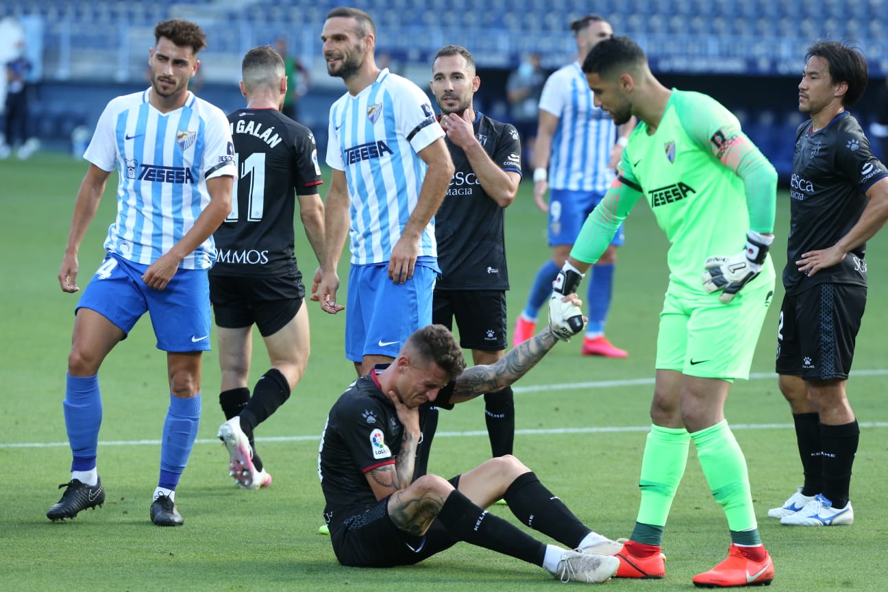 La vuelta del fútbol a La Rosaleda tras el parón de LaLiga por la pandemia