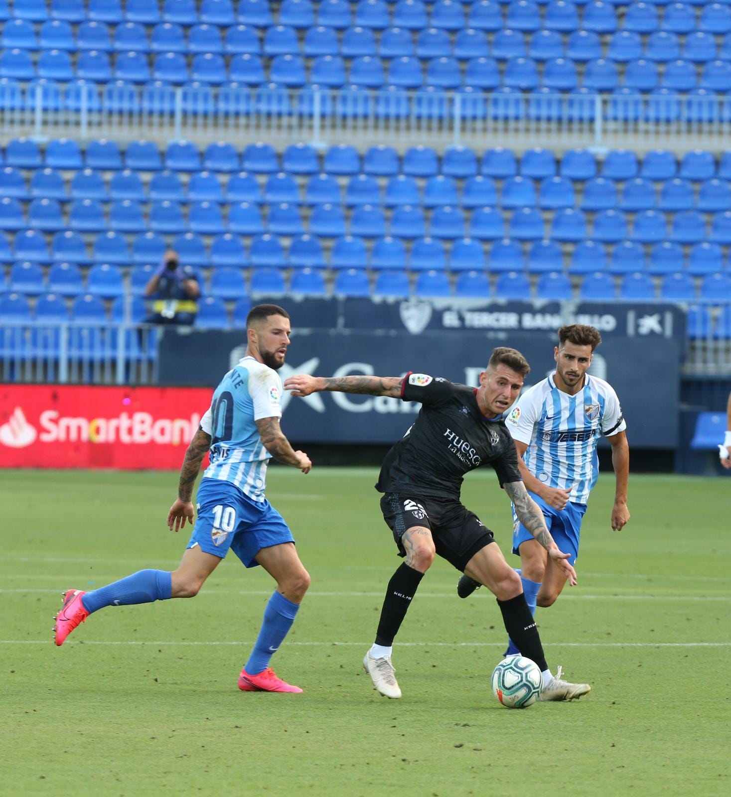 La vuelta del fútbol a La Rosaleda tras el parón de LaLiga por la pandemia