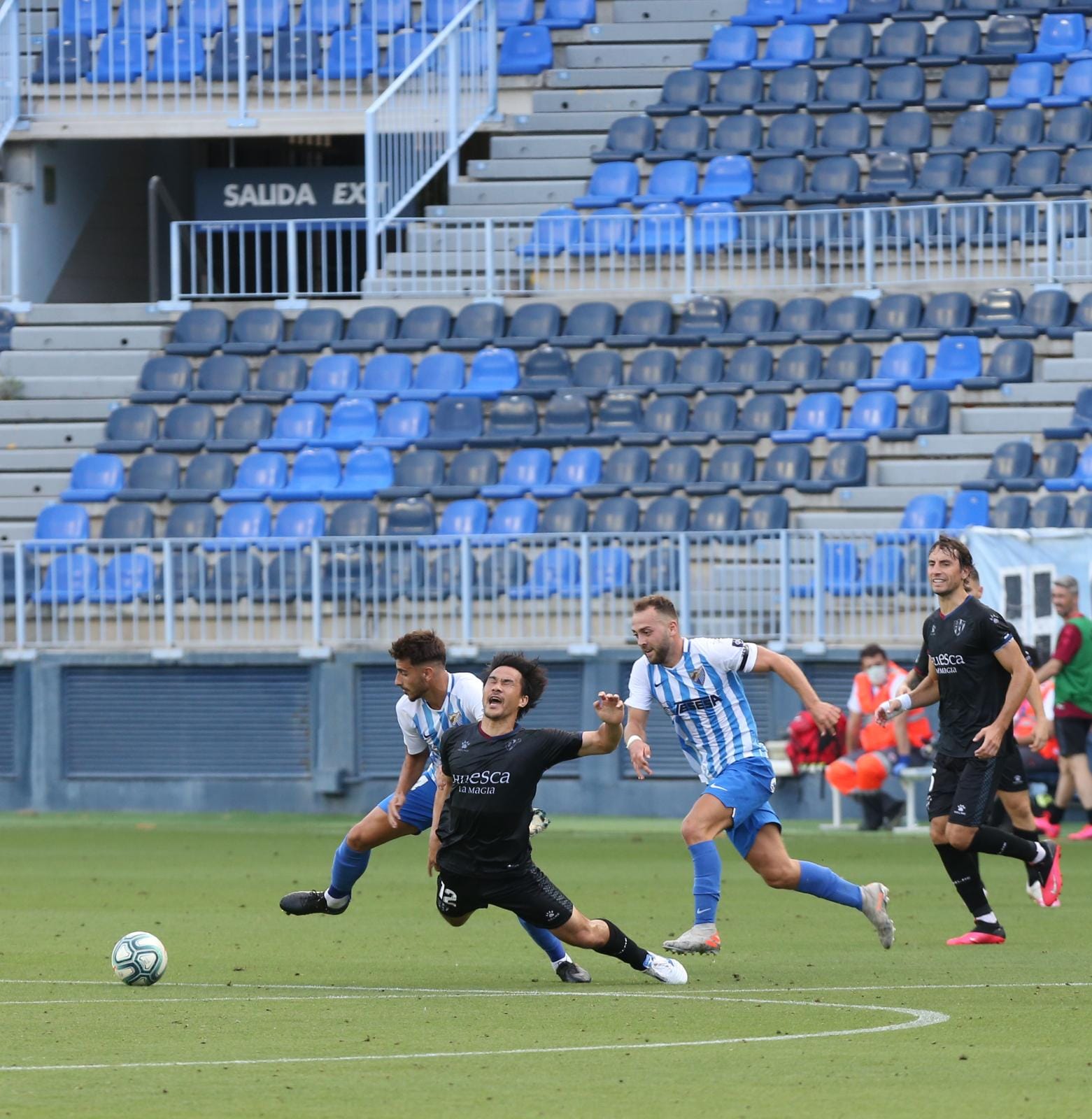 La vuelta del fútbol a La Rosaleda tras el parón de LaLiga por la pandemia