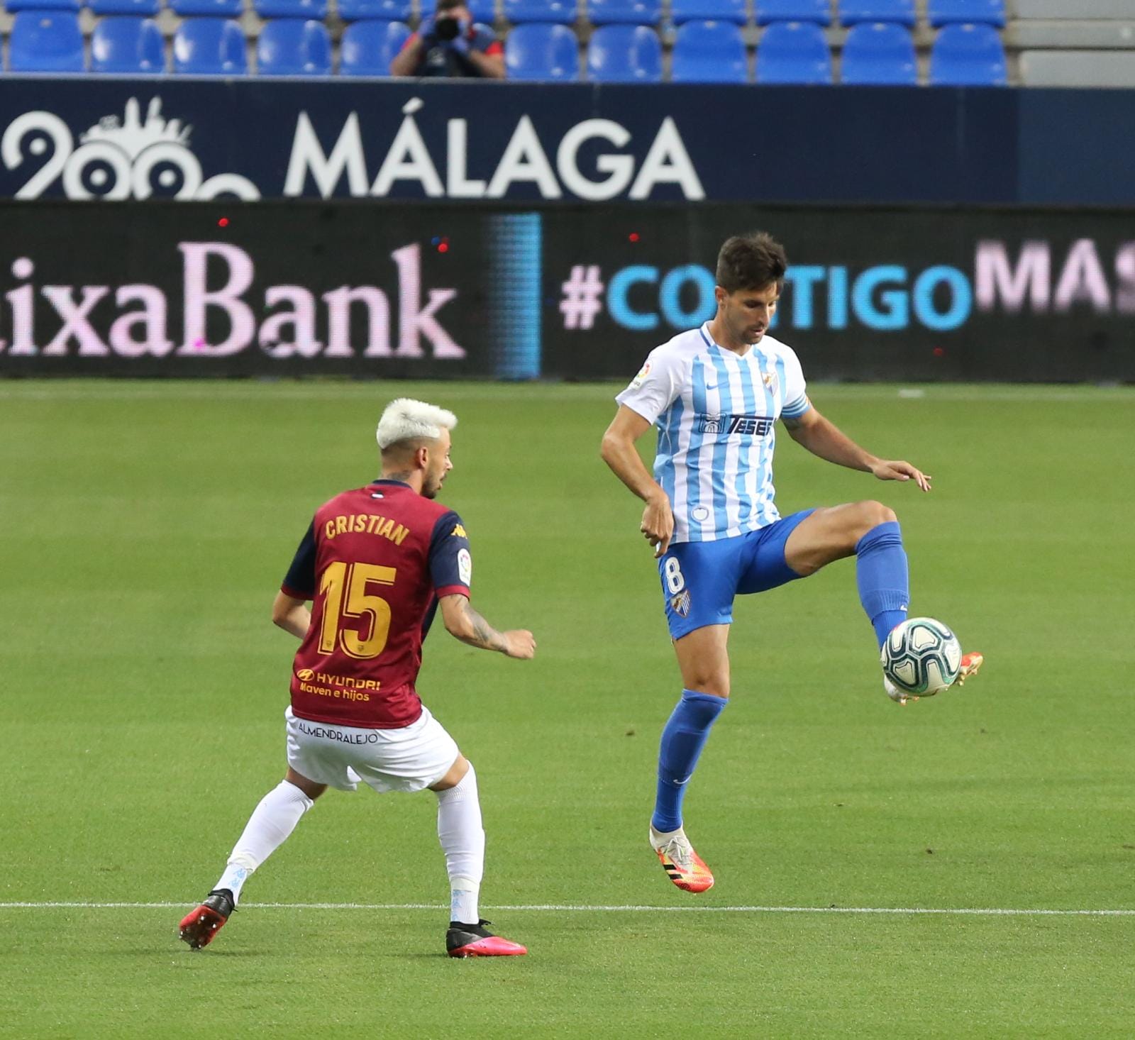 Todos los momentos del partido en imágenes desde La Rosaleda, que por segunda vez abre sus puertas para el fútbol pero sin aficionados en las gradas. 