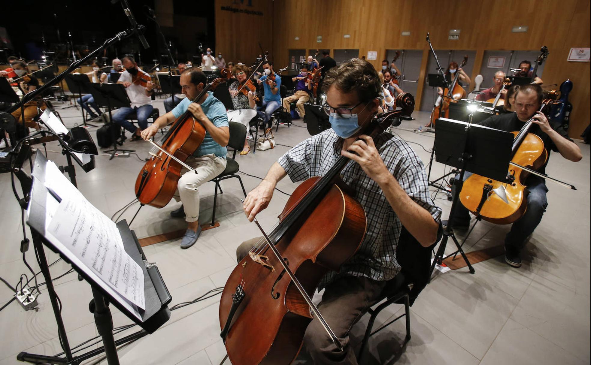 La Filarmónica retoma los ensayos entre exigentes medidas de higiene y seguridad.