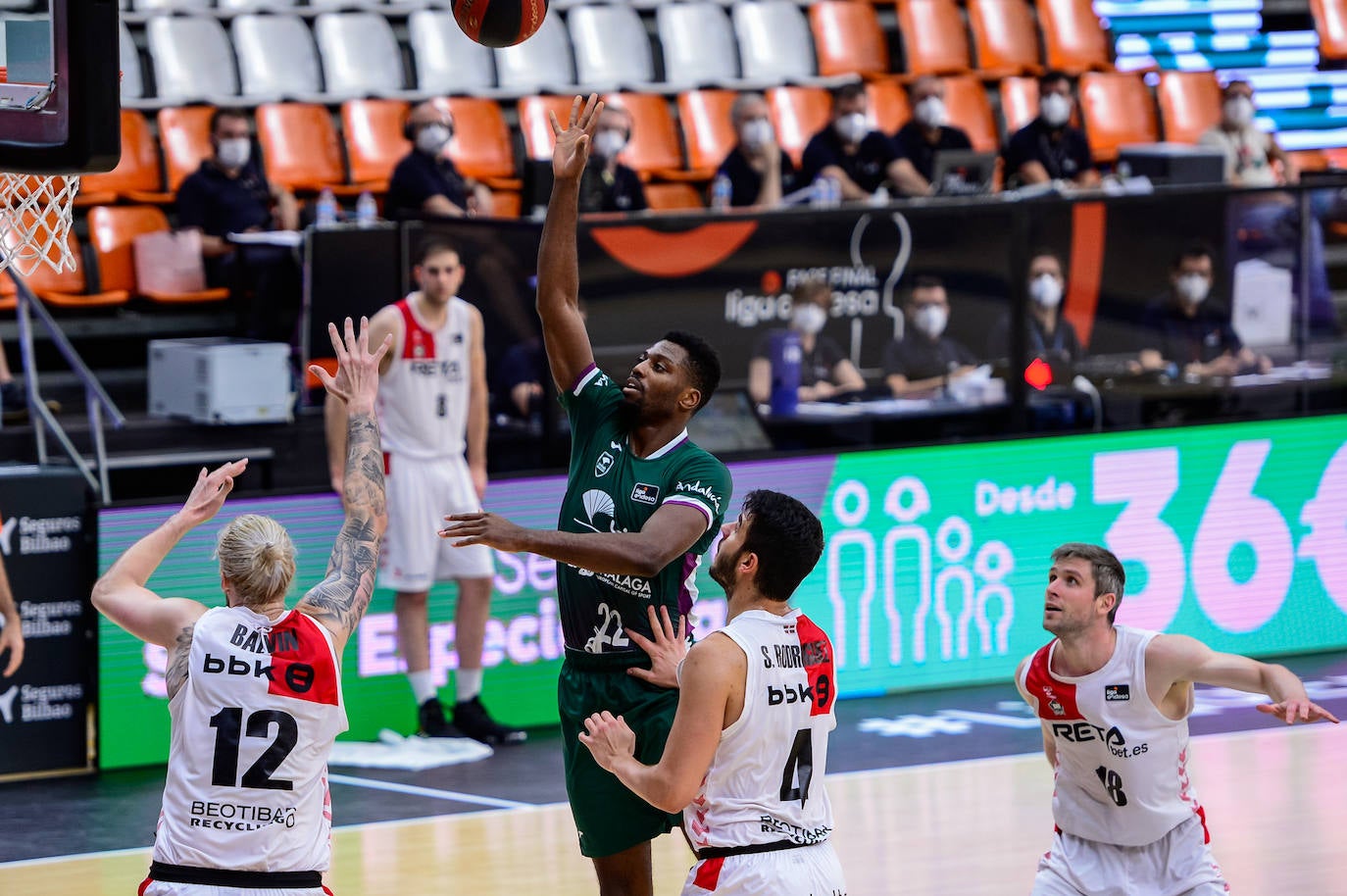 El Unicaja cierra la temporada con un cómodo triunfo ante el Bilbao.