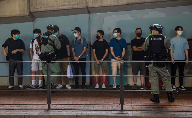 Protestas en Hong Kong por la nueva ley de seguridad. 