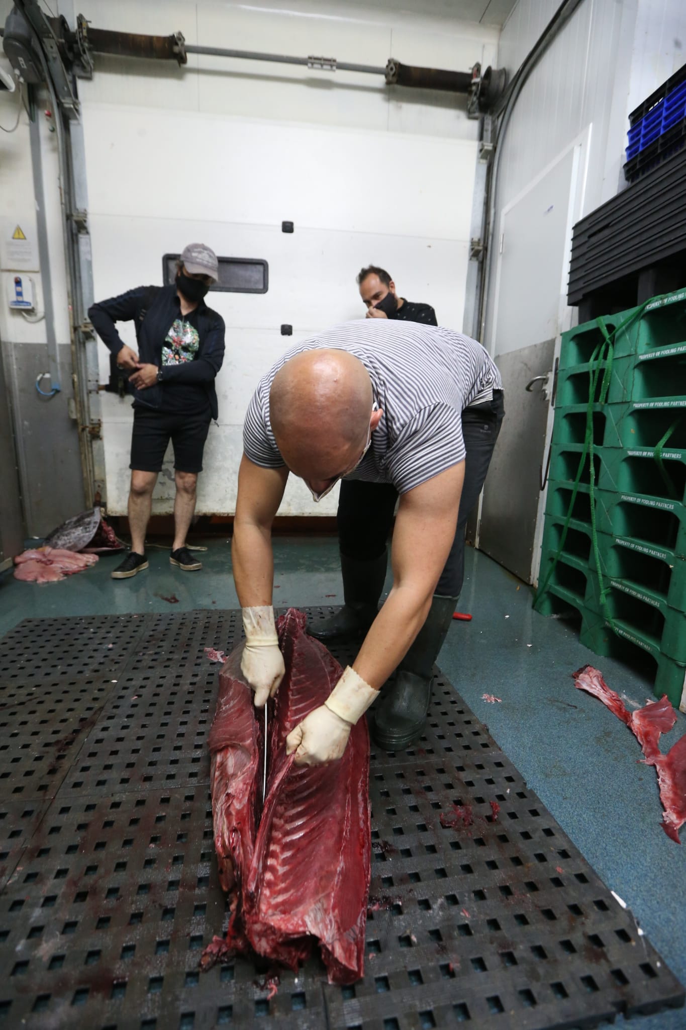 Varios puestos de Mercamálaga, realizan a diario el espectacular despiece de esta especie tan apreciada en el mundo