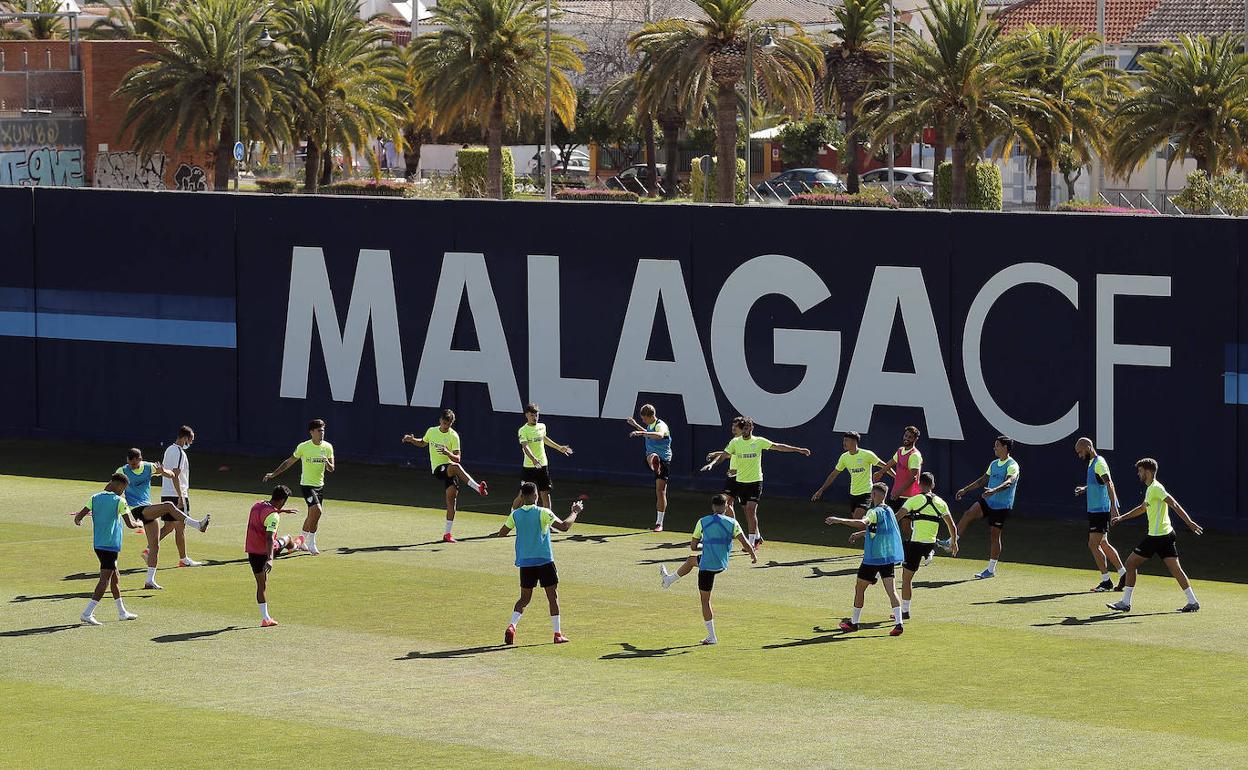 Los jugadores del Málaga, 