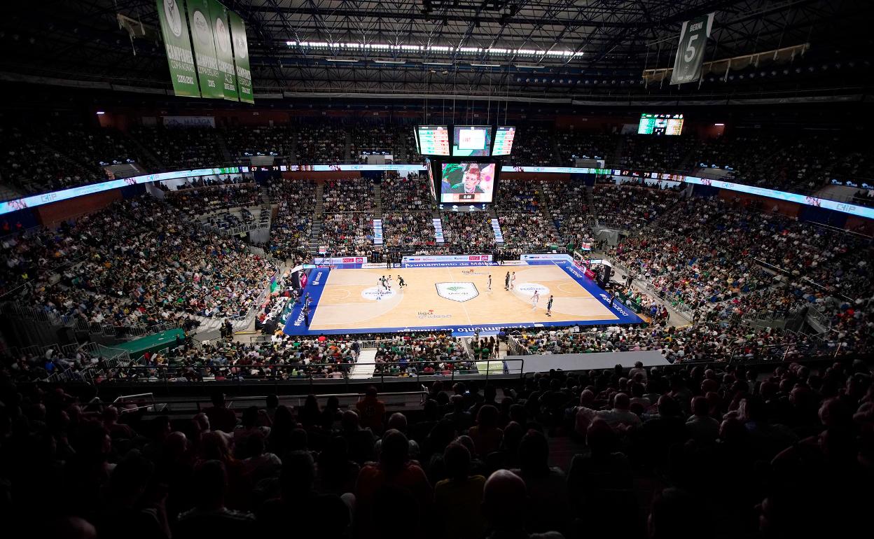 Imagen del Palacio de los Deportes en un encuentro entre el Unicaja y el Real Madrid. 