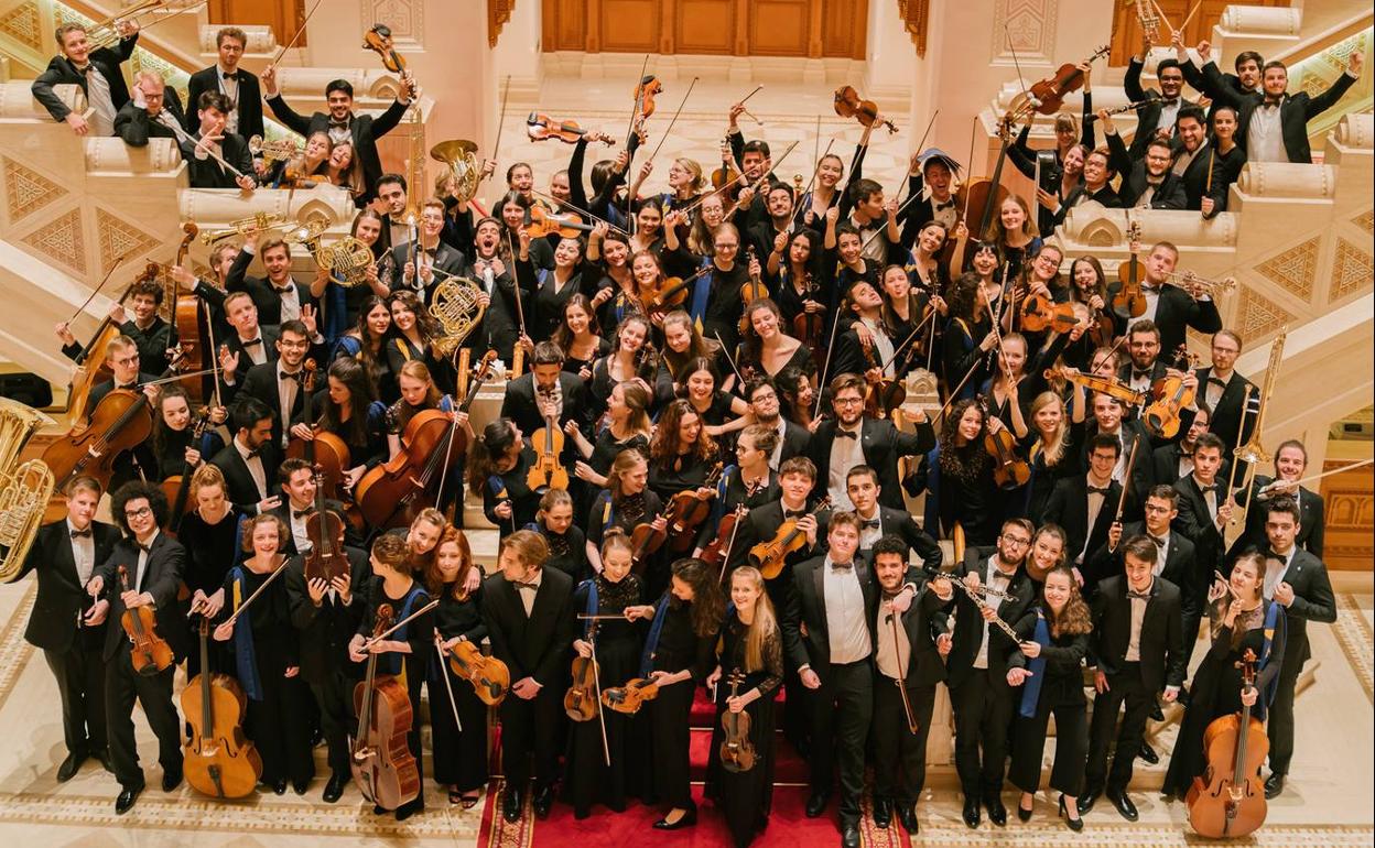 Componentes de la European Union Youth Orchestra. 