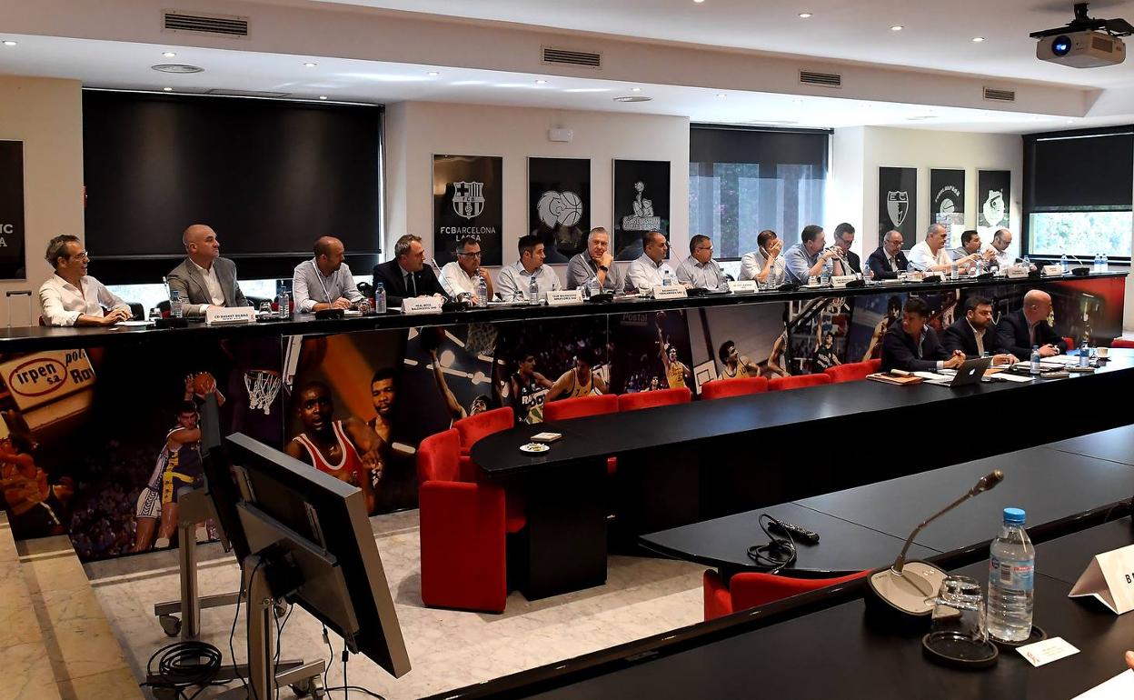 Imagen de una Asamblea de la Liga ACB.