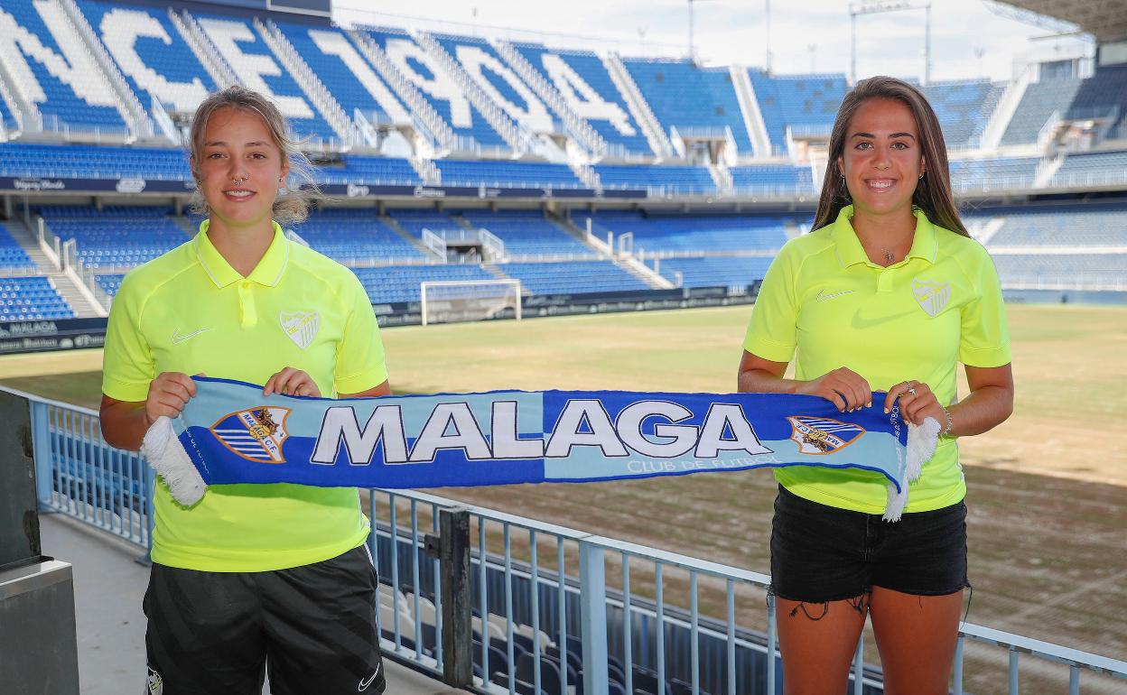Lucía (izquierda) y Marina (derecha), en La Rosaleda. 