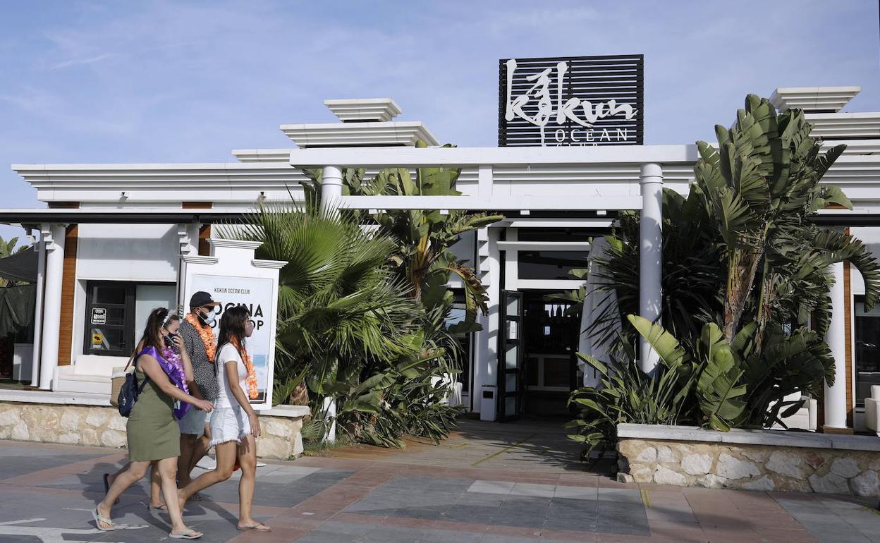 Kokun Ocean Club, el pasado lunes por la tarde, día en el que el Ayuntamiento anunció la tramitación de su cierre preventivo.
