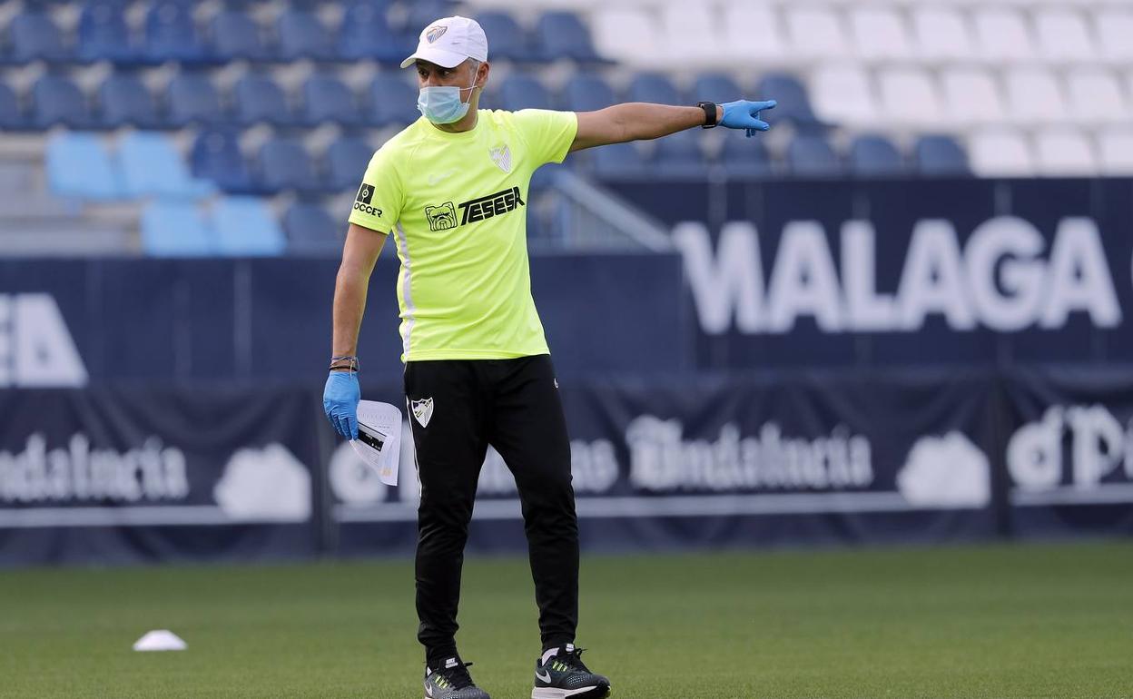 Pellicer, durante un entrenamiento en la recta final de la Liga. 