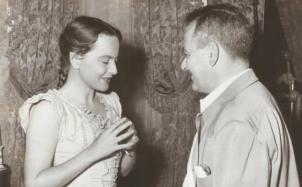 Olivia de Havilland y William Wyler durante el rodaje de 'La heredera' en 1948.