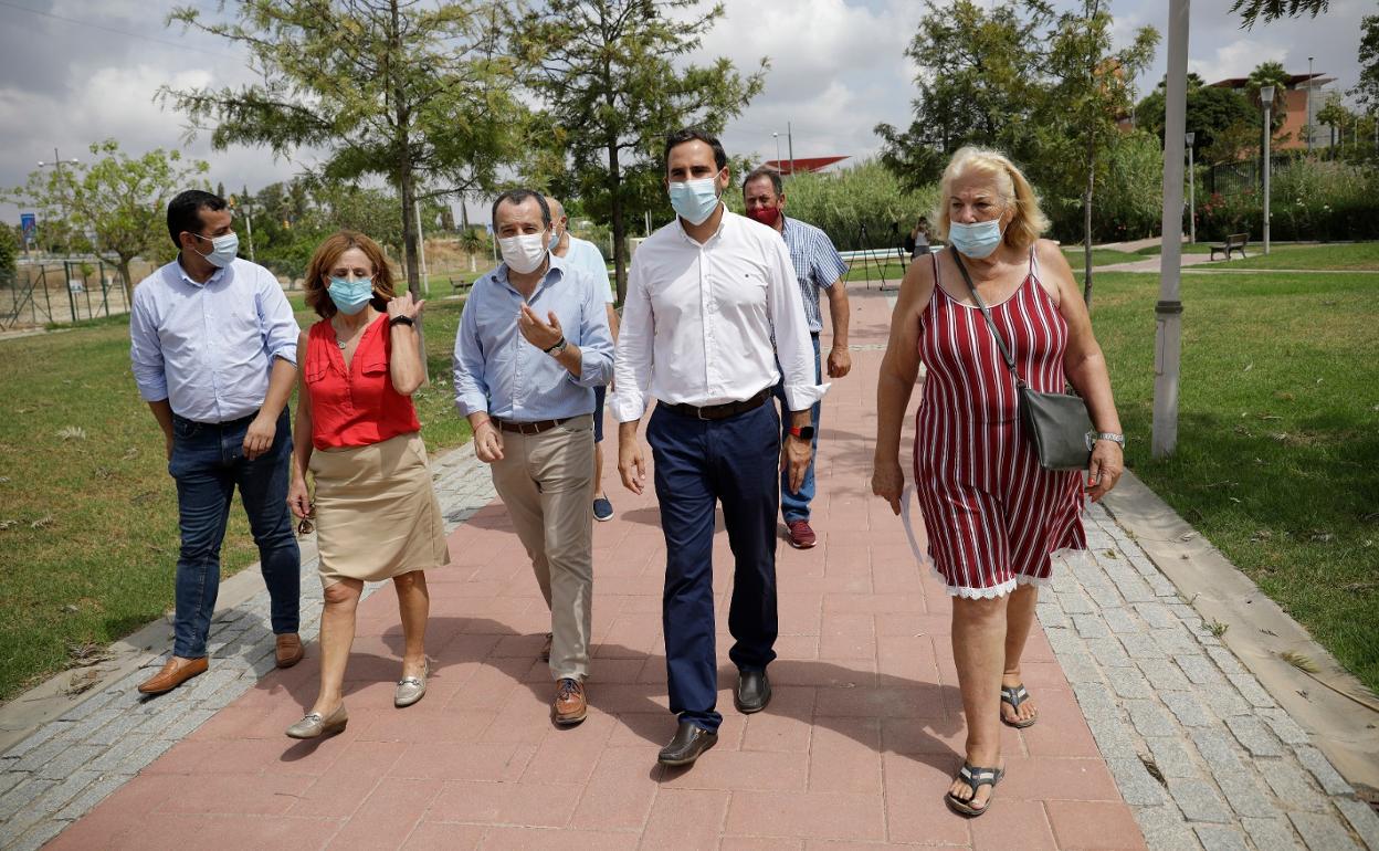 Ruiz Espejo y Pérez, esta mañana, en Campanillas.