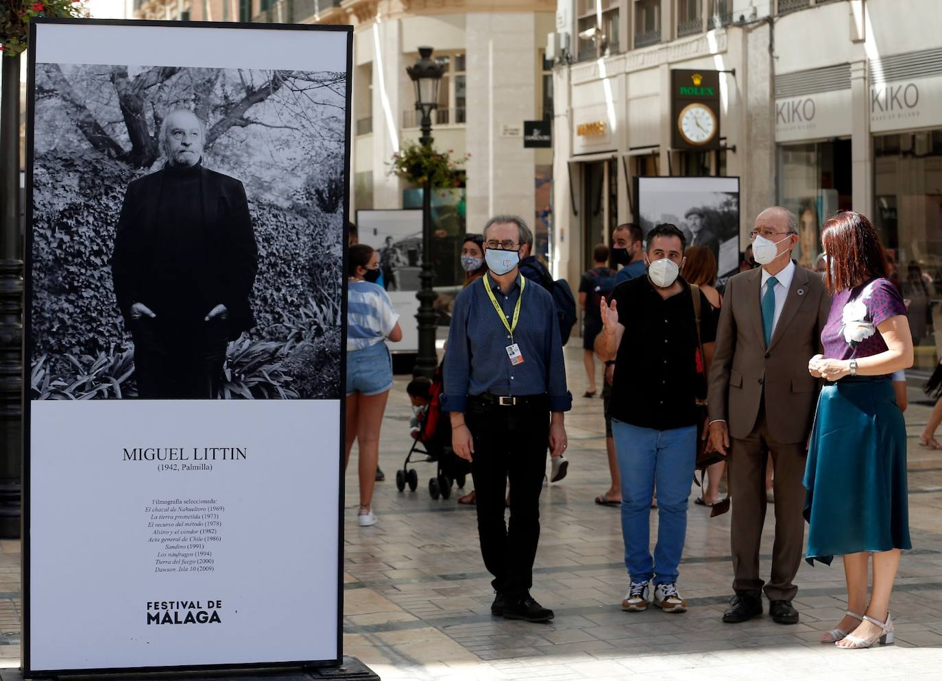 La exposición ‘Cineastas en un solo plano’ de Óscar Fernández Orengo podrá visitarse en calle Larios hasta el 30 de agosto