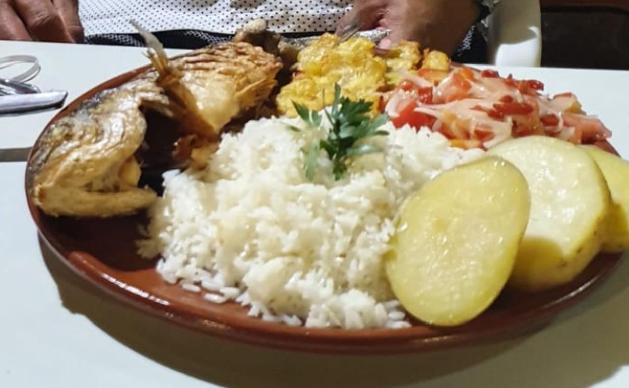 Vista de uno de los platos de Johana. 