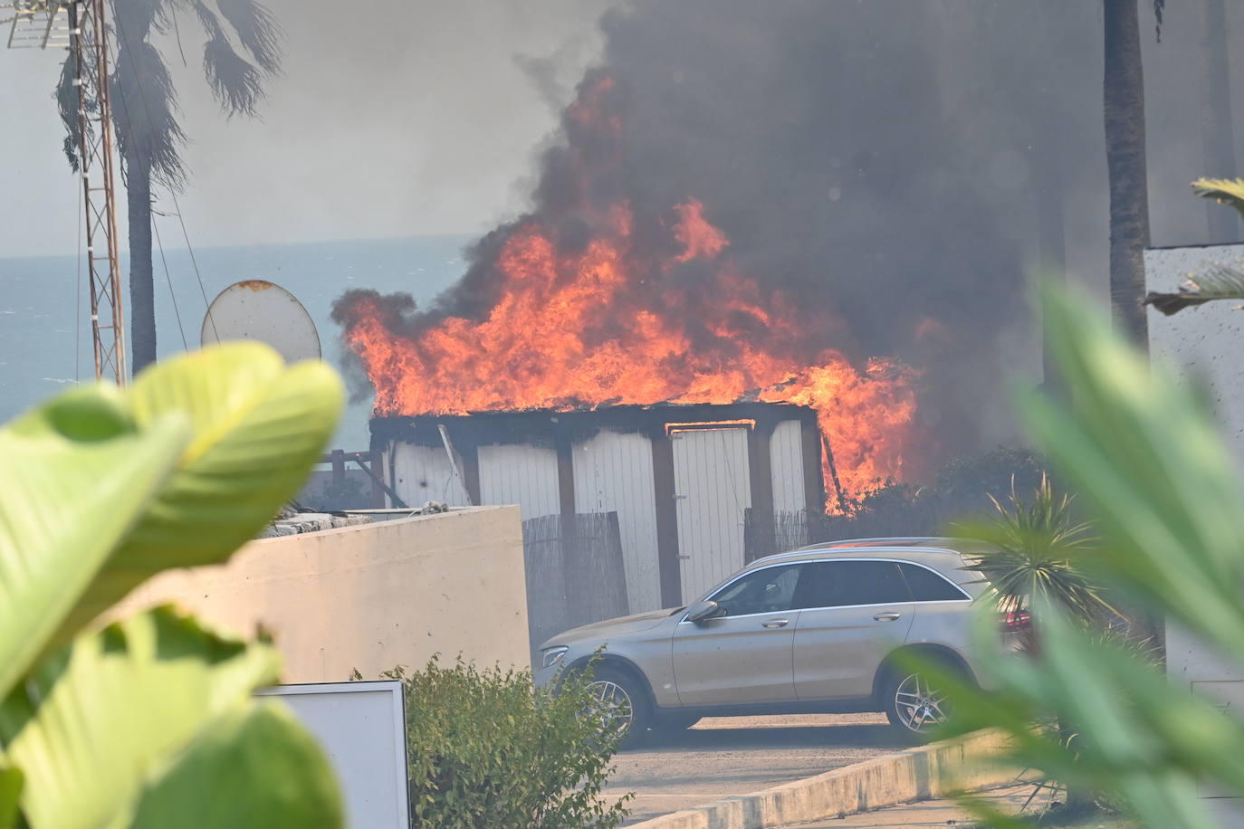 Efectivos del Plan Infoca y del Consorcio Provincial de Bomberos trabajan en la zona