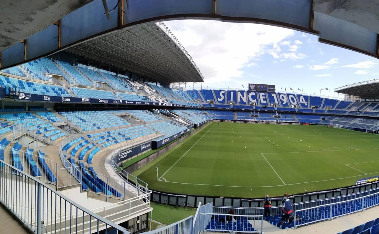 Imagen de La Rosaleda antes de la resiembra. 