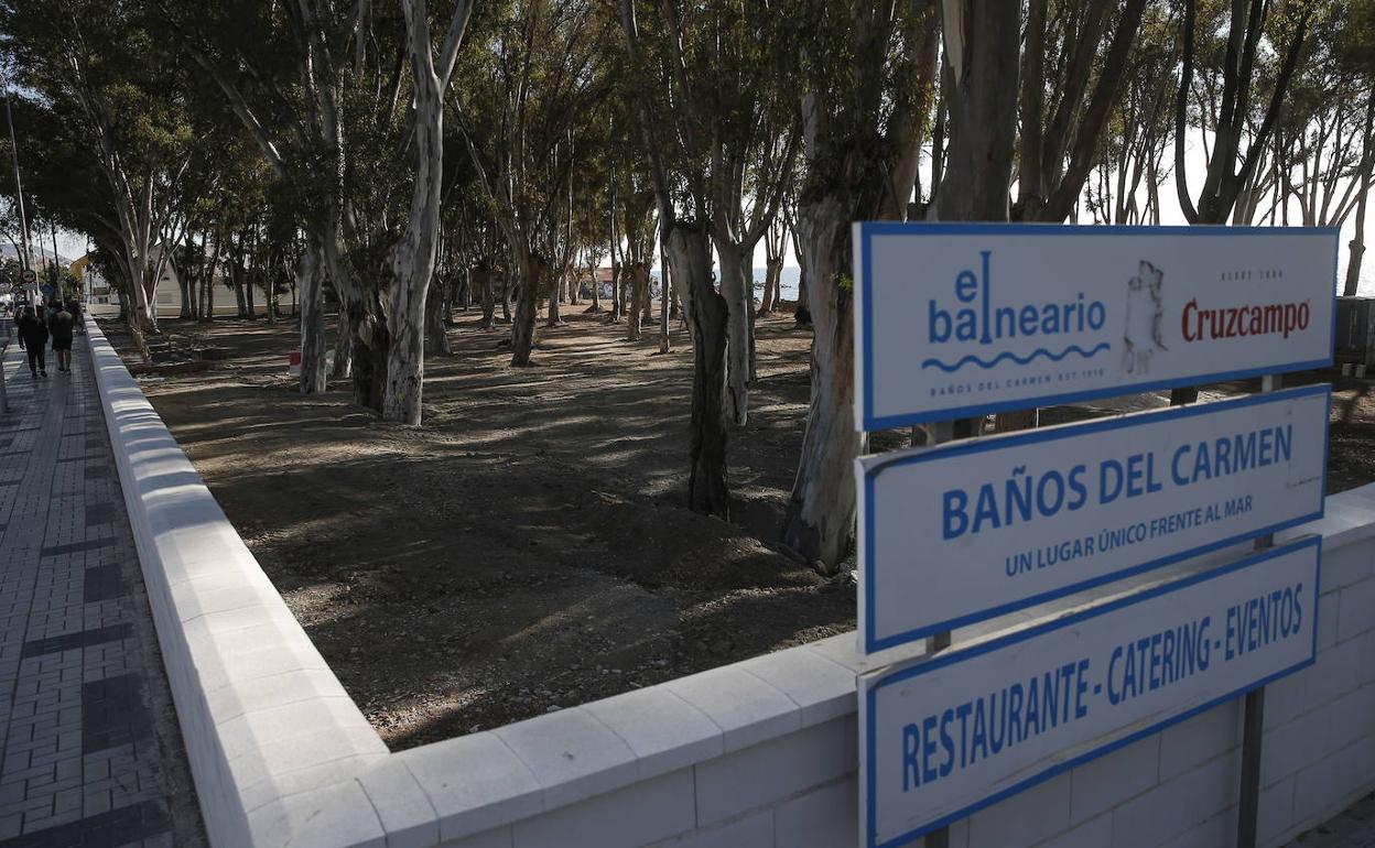 El parque provisional en los terrenos del antiguo 'camping', poco después de su apertura. 