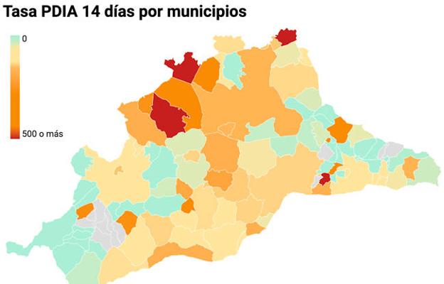 Situación de los contagios en todos los municipios de Málaga