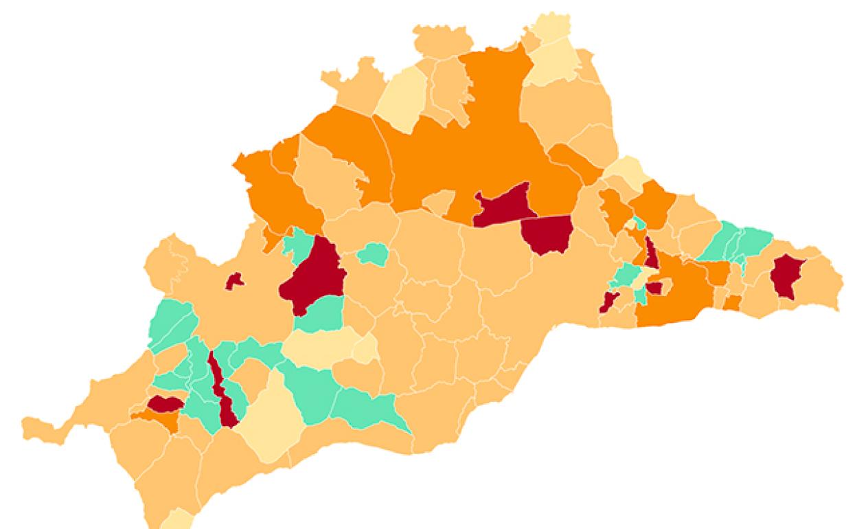 Pueblo a pueblo: Contagios del Covid-19 en Málaga