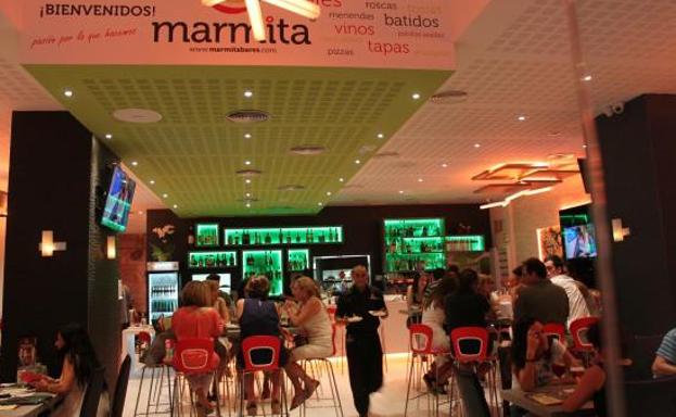 Vista del interior de La Marmita. 