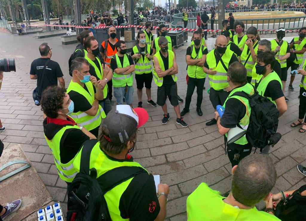 La protesta transcurrió por el Centro de Málaga. 