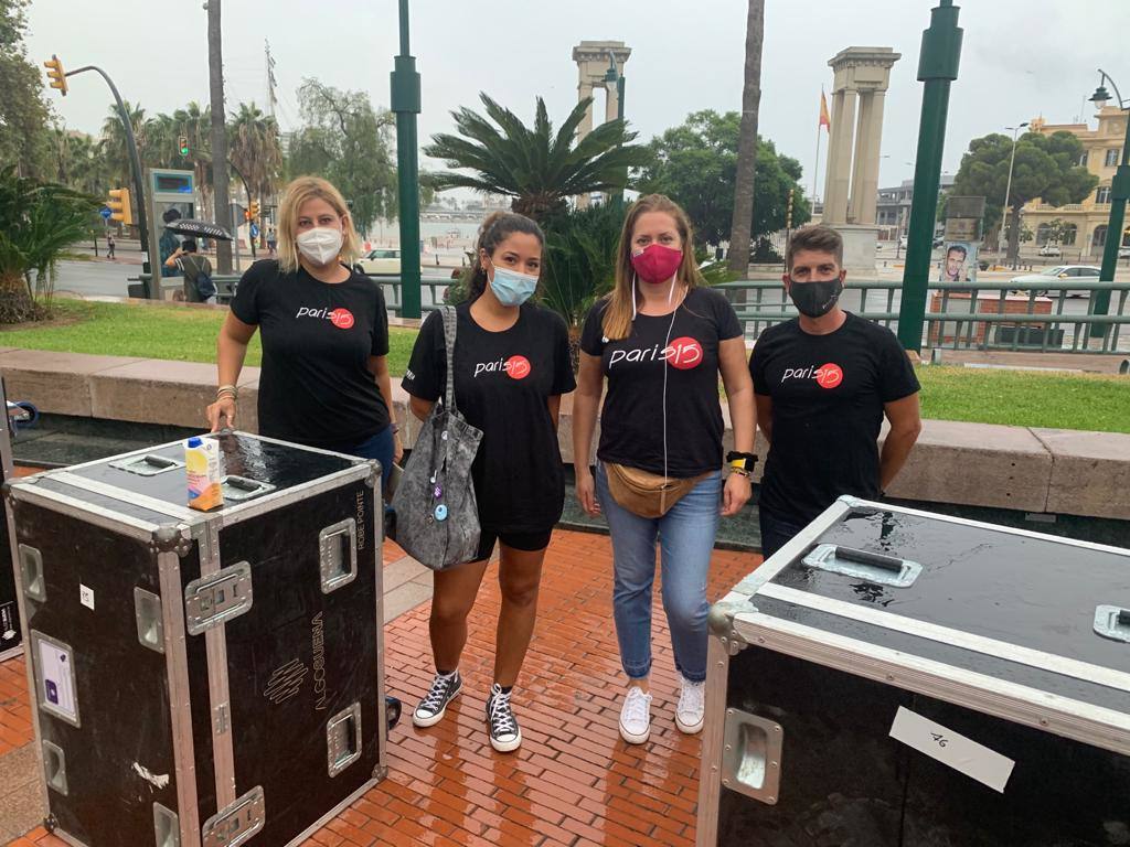 La protesta transcurrió por el Centro de Málaga. 