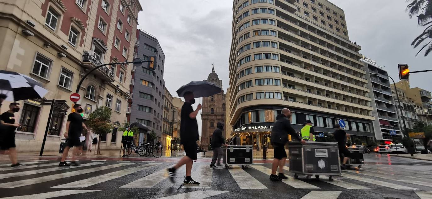 La protesta transcurrió por el Centro de Málaga. 