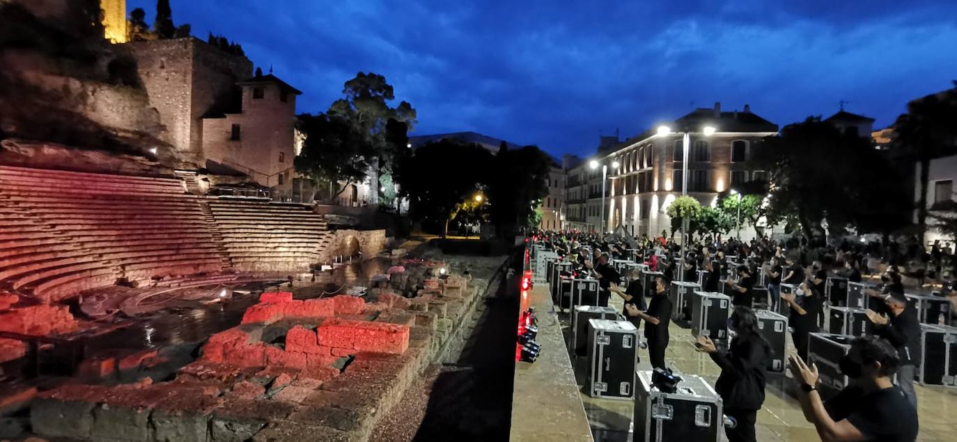 La protesta transcurrió por el Centro de Málaga. 