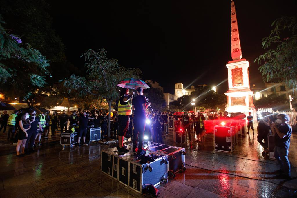 La protesta transcurrió por el Centro de Málaga. 