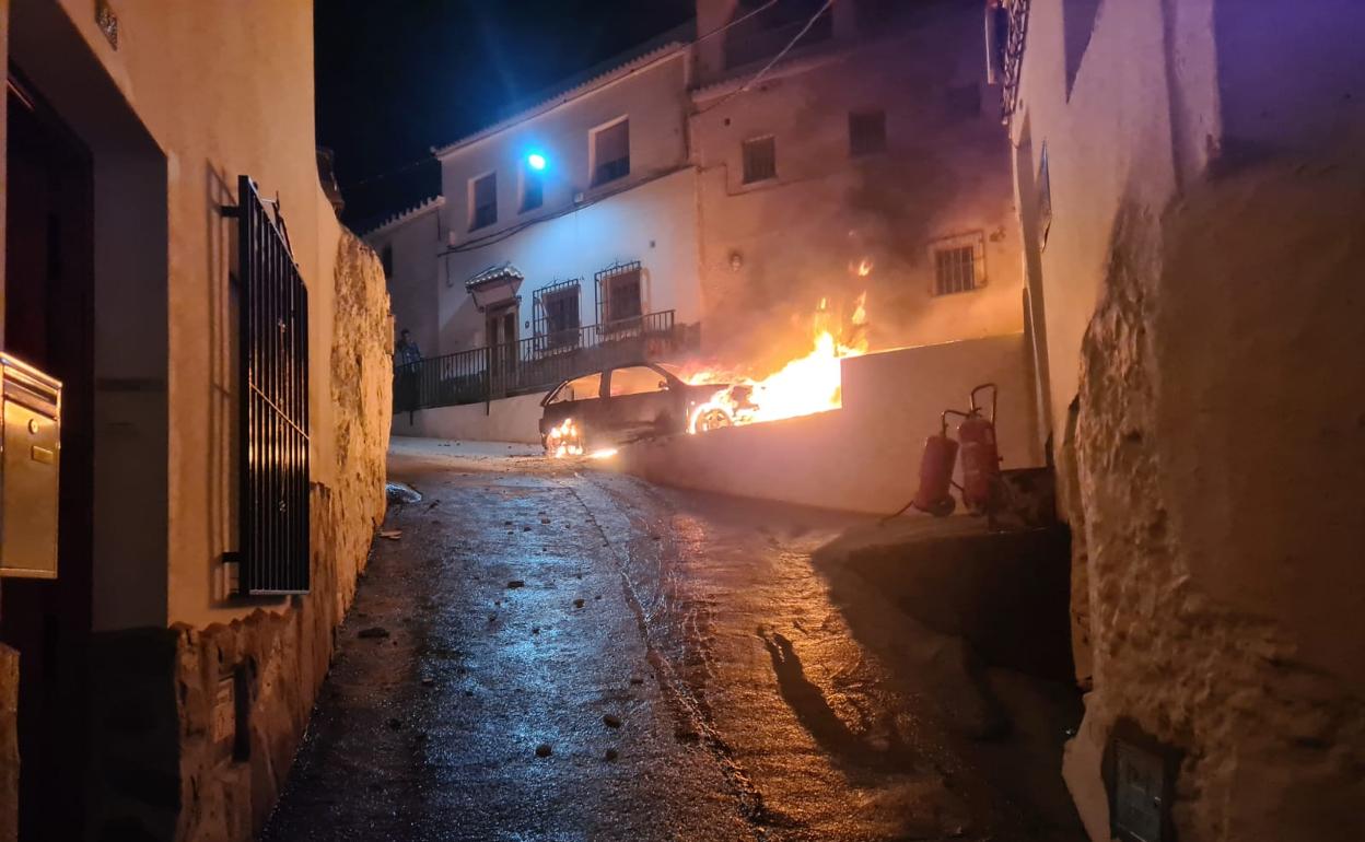 Lugar en el que se produjo el incendio esta madrugada. 