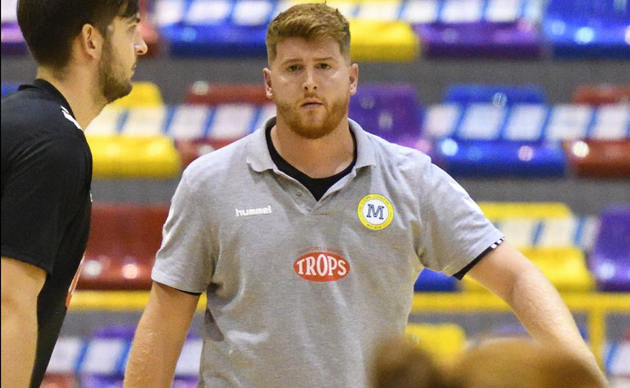 Daniel Ibáñez, en un entrenamiento del Trops Málaga. 